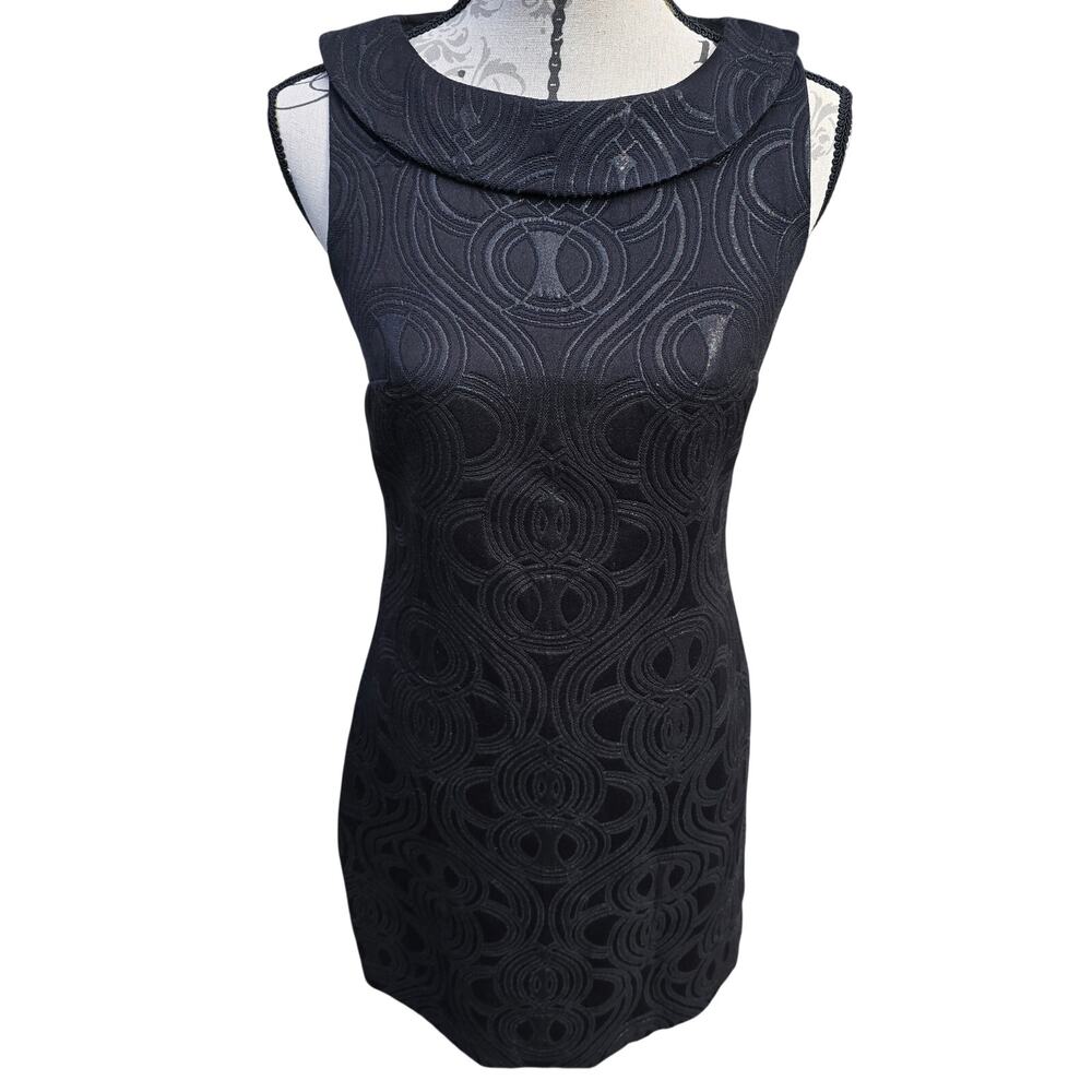 70s Style Retro Body Con Target Limited Edition Black Dress Size 4